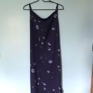 Navy Blue Floral Dress